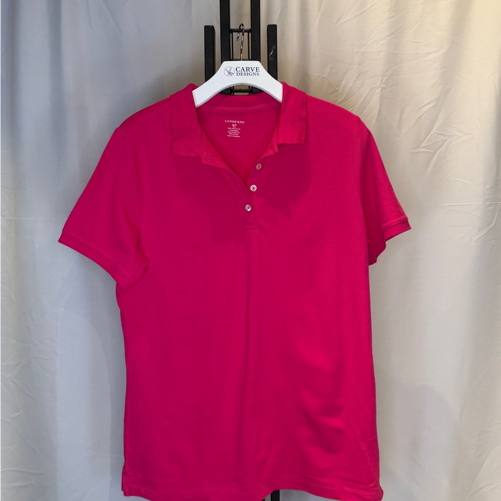 Lands' End Women's‎ Fuchsia Button Down Shirt
